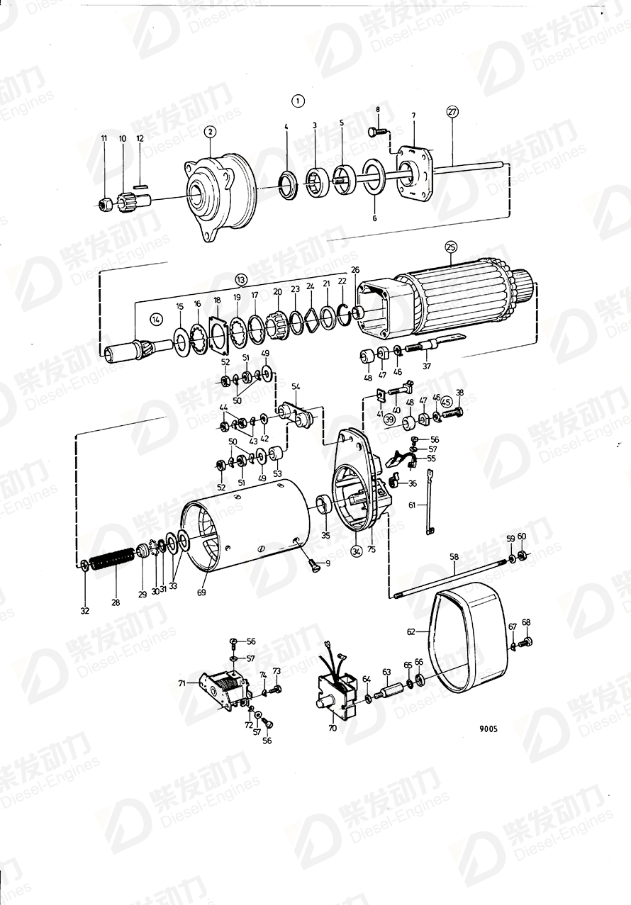 volvo penta Insulating plate 6212615 Drawing